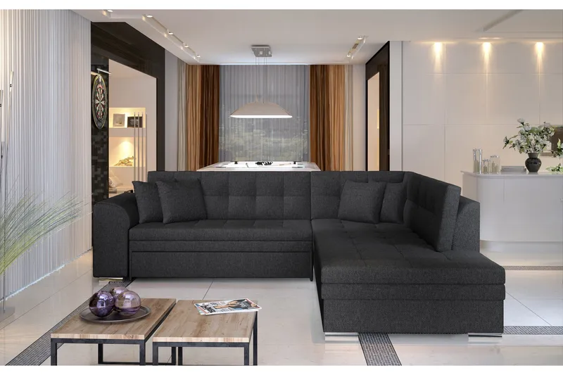 Moclino Hörnbäddsoffa - Grå - Möbler - Soffa - Bäddsoffa - Hörnbäddsoffa