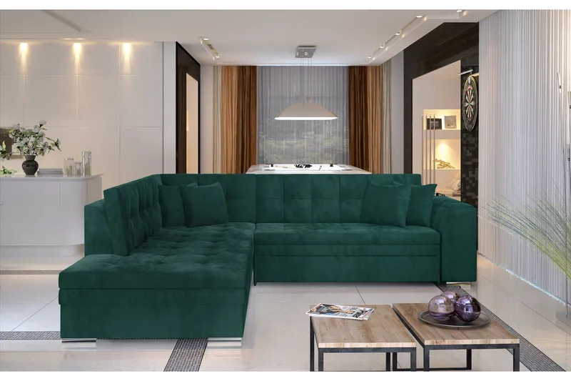 Moclino Hörnbäddsoffa, Grön