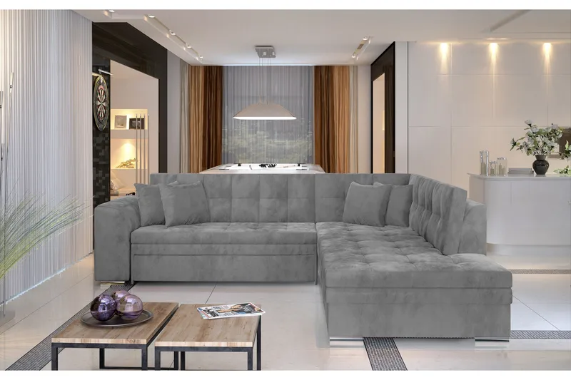 Moclino Hörnbäddsoffa - Grön - Möbler - Soffa - Divansoffa & schäslongsoffa - 4 sits soffa med divan