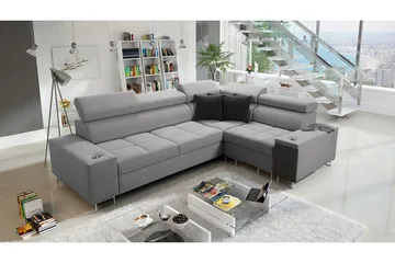 Morenia 3-sits Hörnbäddsoffa Universal - Ljusgrå - Möbler - Soffa - Bäddsoffa - Hörnbäddsoffa