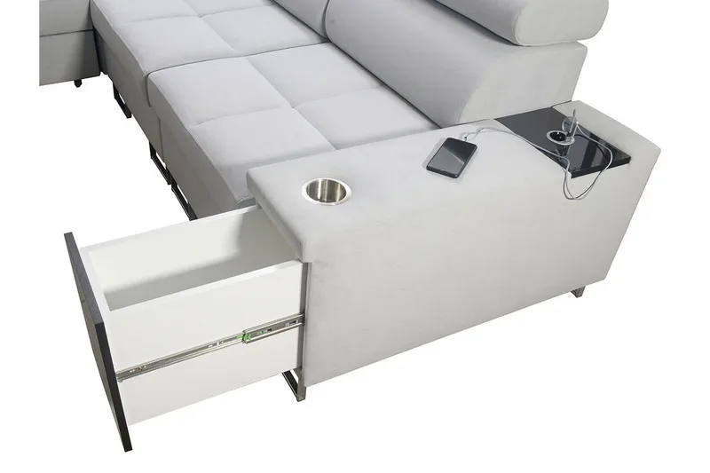 Morenia 4-sits Hörnbäddsoffa Höger - Brun - Möbler - Soffa - Bäddsoffa - Hörnbäddsoffa