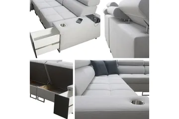 Morenia 4-sits Hörnbäddsoffa Höger - Brun - Möbler - Soffa - Bäddsoffa - Hörnbäddsoffa