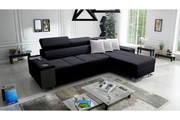 Morenia 4-sits Hörnbäddsoffa Höger - Svart - Möbler - Soffa - Bäddsoffa - Hörnbäddsoffa