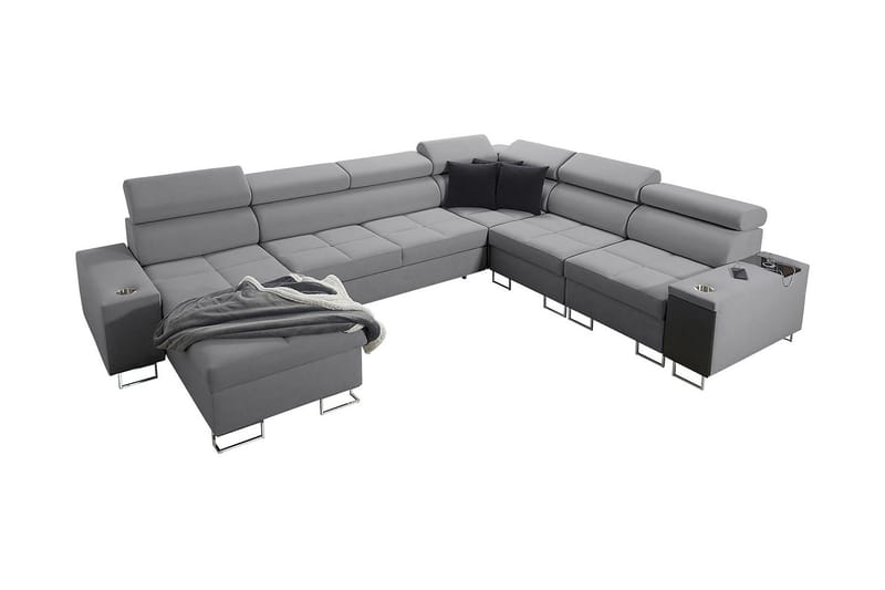 Morenia 4-sits Hörnbäddsoffa Vänster, Ljusgrå