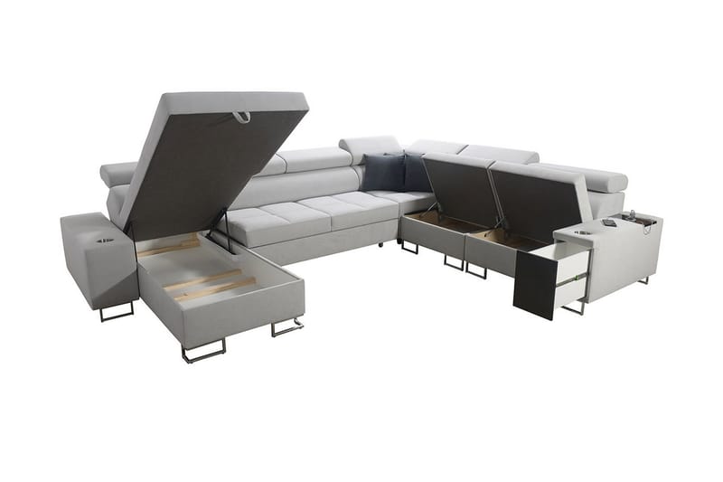 Morenia 4-sits Hörnbäddsoffa Vänster - Svart - Möbler - Soffa - Bäddsoffa - Hörnbäddsoffa