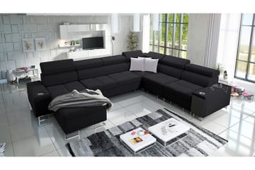 Morenia 4-sits Hörnbäddsoffa Vänster - Svart - Möbler - Soffa - Bäddsoffa - Hörnbäddsoffa