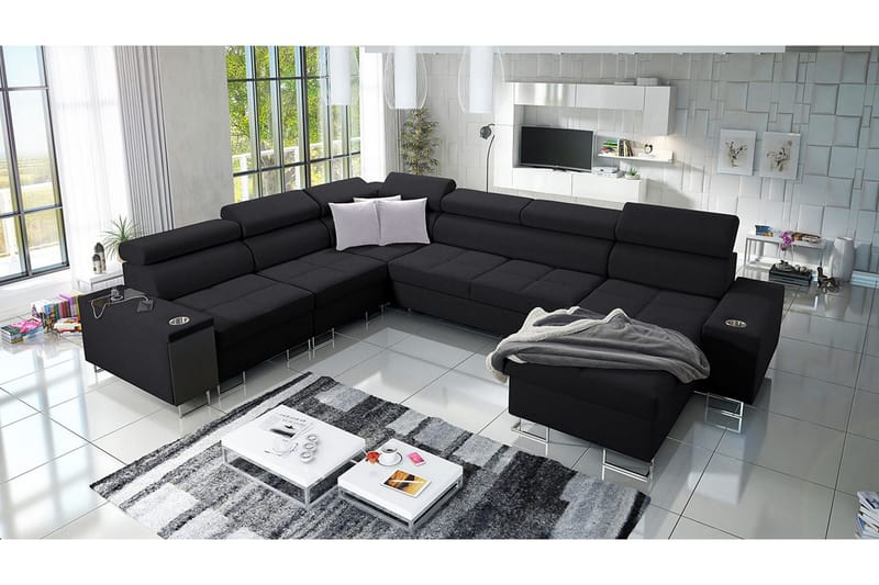Morenia Bäddsoffa Universal - Svart - Möbler - Soffa - Bäddsoffa - Hörnbäddsoffa