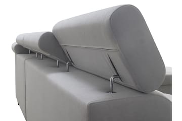 Morenia Högervänd Bäddsoffa 127x210 cm med Förvaring i Tyg - Grå - Möbler - Soffa - Bäddsoffa - Bäddsoffa längsbäddad