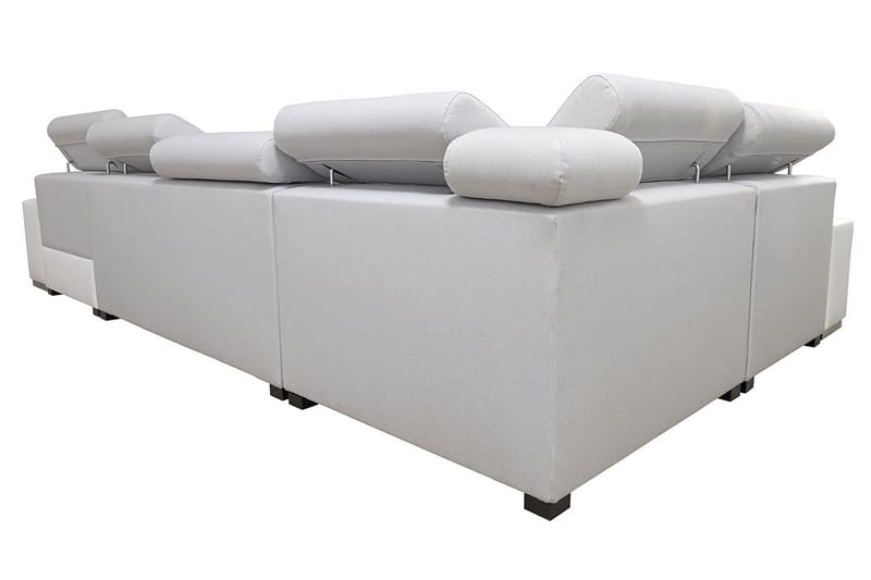 Mumtaz U-Bäddsoffa Divan Höger - Vit/Ljusgrå - Möbler - Soffa - Bäddsoffa - Hörnbäddsoffa