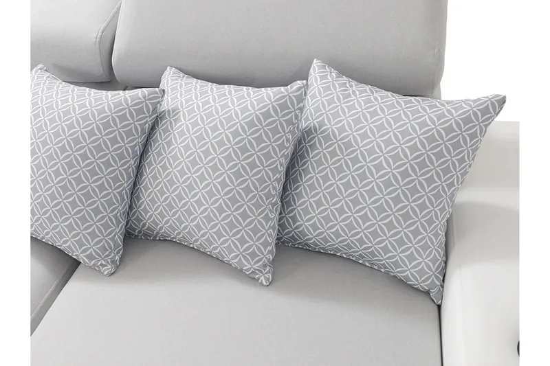 Mumtaz U-Bäddsoffa Divan Vänster - Ljusgrå/Vit - Möbler - Soffa - Bäddsoffa - Bäddsoffa divan