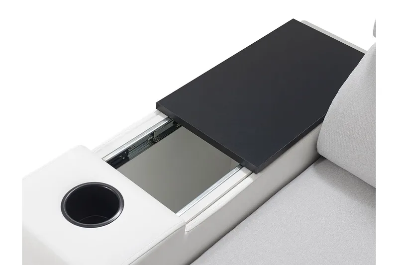 Mumtaz U-Bäddsoffa Divan Vänster - Ljusgrå/Vit - Möbler - Soffa - Bäddsoffa - Bäddsoffa divan