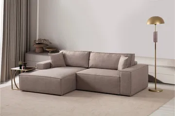 Munehiro Hörnbäddsoffa - Brun - Möbler - Soffa - Bäddsoffa - Hörnbäddsoffa
