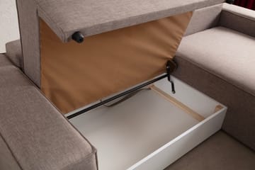 Munehiro Hörnbäddsoffa - Brun - Möbler - Soffa - Bäddsoffa - Hörnbäddsoffa