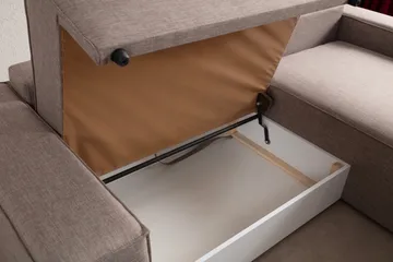 Munehiro Hörnbäddsoffa - Brun - Möbler - Soffa - Bäddsoffa - Hörnbäddsoffa