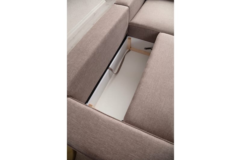 Munehiro Hörnbäddsoffa - Brun - Möbler - Soffa - Bäddsoffa - Hörnbäddsoffa