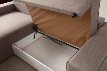 Munehiro Hörnbäddsoffa - Brun - Möbler - Soffa - Bäddsoffa - Hörnbäddsoffa