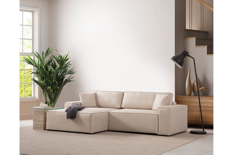 Munehiro Hörnbäddsoffa - Ecru - Möbler - Soffa - Bäddsoffa - Hörnbäddsoffa