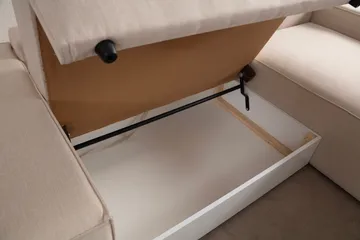 Munehiro Hörnbäddsoffa - Ecru - Möbler - Soffa - Bäddsoffa - Hörnbäddsoffa