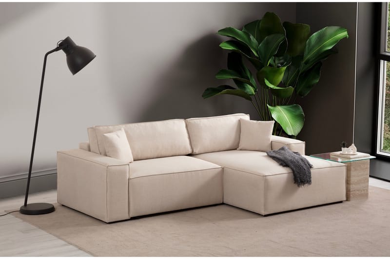 Munehiro Hörnbäddsoffa - Ecru - Möbler - Soffa - Bäddsoffa - Hörnbäddsoffa
