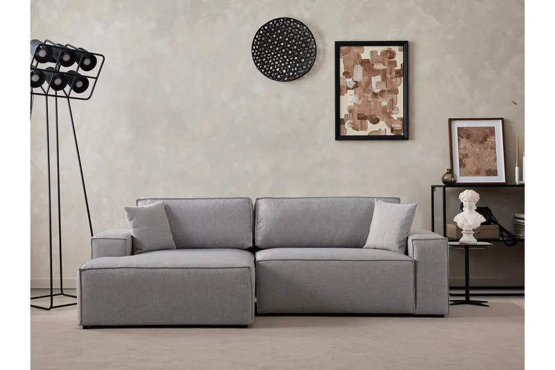 Munehiro Hörnbäddsoffa - Ljusgrå - Möbler - Soffa - Bäddsoffa - Hörnbäddsoffa