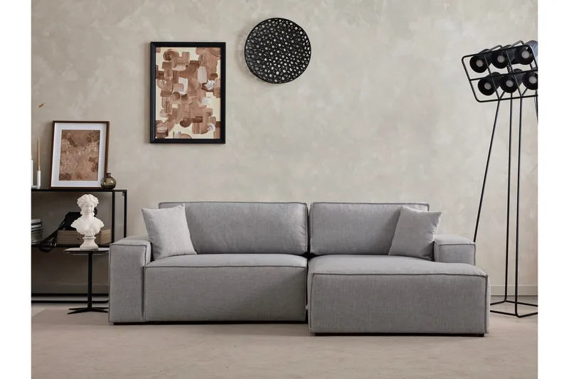 Munehiro Hörnbäddsoffa - Ljusgrå - Möbler - Soffa - Bäddsoffa - Hörnbäddsoffa