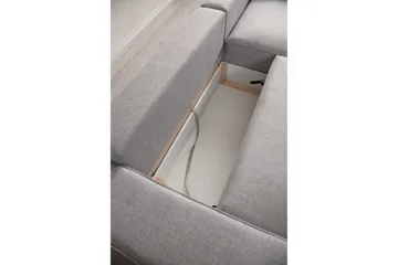 Munehiro Hörnbäddsoffa - Ljusgrå - Möbler - Soffa - Bäddsoffa - Hörnbäddsoffa