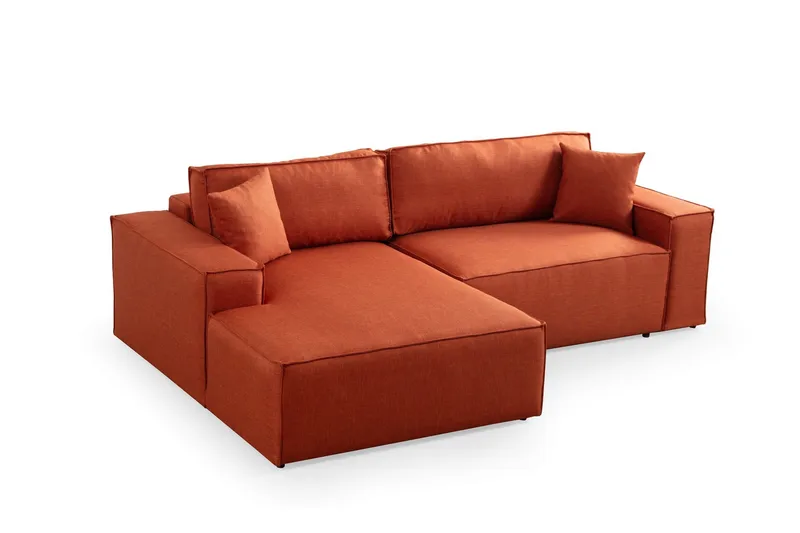 Munehiro Hörnbäddsoffa - Orange - Möbler - Soffa - Bäddsoffa - Hörnbäddsoffa