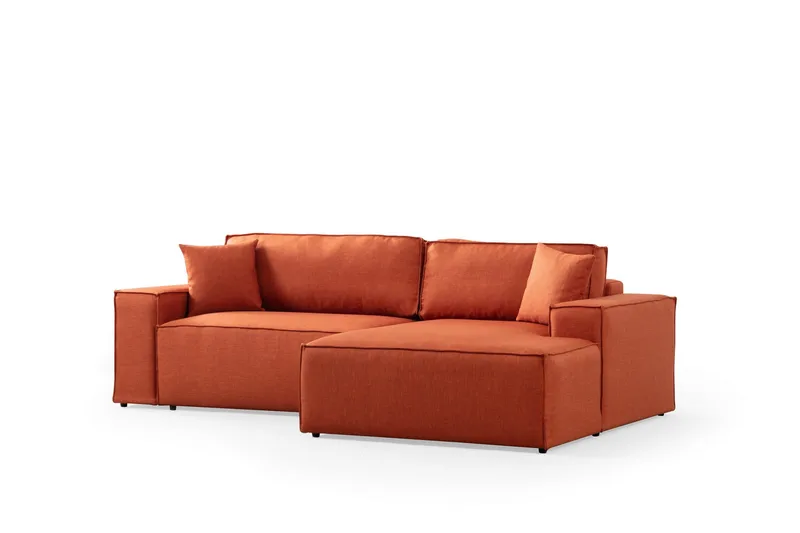 Munehiro Hörnbäddsoffa - Orange - Möbler - Soffa - Bäddsoffa - Hörnbäddsoffa
