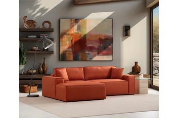 Munehiro Hörnbäddsoffa - Orange - Möbler - Soffa - Bäddsoffa - Hörnbäddsoffa