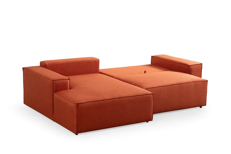 Munehiro Hörnbäddsoffa - Orange - Möbler - Soffa - Bäddsoffa - Hörnbäddsoffa