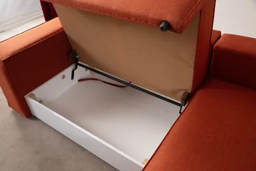 Munehiro Hörnbäddsoffa - Orange - Möbler - Soffa - Bäddsoffa - Hörnbäddsoffa