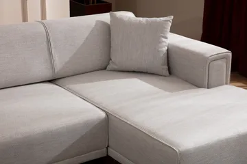 Naoko Bäddsoffa med divan - Beige - Möbler - Soffa - Bäddsoffa - Hörnbäddsoffa