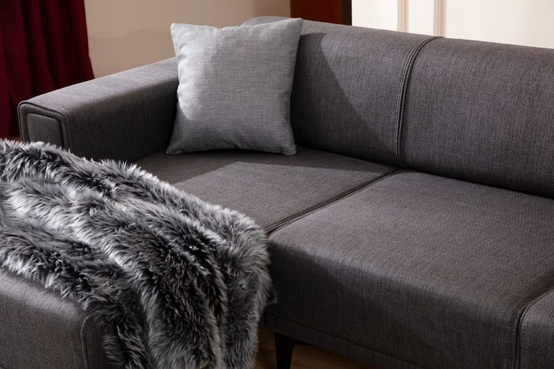 Naoko Bäddsoffa med divan - Mörkgrå - Möbler - Soffa - Bäddsoffa - Hörnbäddsoffa