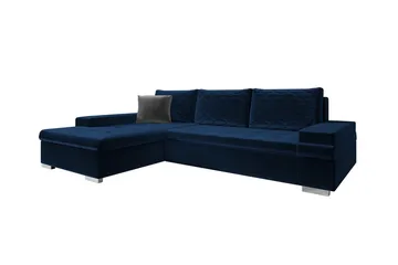 Naoma 3-sits Hörnbäddsoffa Dark blue - Möbler - Soffa - Bäddsoffa - Bäddsoffa divan