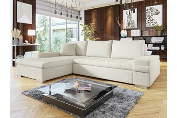 Naoma 3-sits Hörnbäddsoffa NO_BRAND Acacia||White - Möbler - Soffa - Bäddsoffa - Bäddsoffa divan