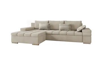 Naoma 3-sits Hörnbäddsoffa NO_BRAND beige - Möbler - Soffa - Bäddsoffa - Bäddsoffa divan