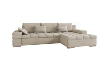 Naoma 3-sits Hörnbäddsoffa NO_BRAND beige - Möbler - Soffa - Bäddsoffa - Bäddsoffa längsbäddad