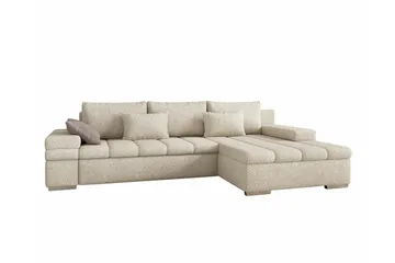 Naoma 3-sits Hörnbäddsoffa NO_BRAND Beige - Möbler - Soffa - Bäddsoffa - Bäddsoffa divan