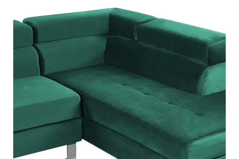 Norreia 5-sits Hörnbäddsoffa Vänster - Sammet/Grön - Möbler - Soffa - Bäddsoffa - Hörnbäddsoffa