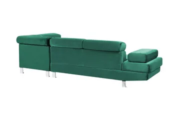 Norreia 5-sits Hörnbäddsoffa Vänster - Sammet/Grön - Möbler - Soffa - Bäddsoffa - Hörnbäddsoffa