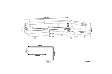 Norreia 5-sits Hörnbäddsoffa Vänster - Sammet/Grön - Möbler - Soffa - Bäddsoffa - Hörnbäddsoffa