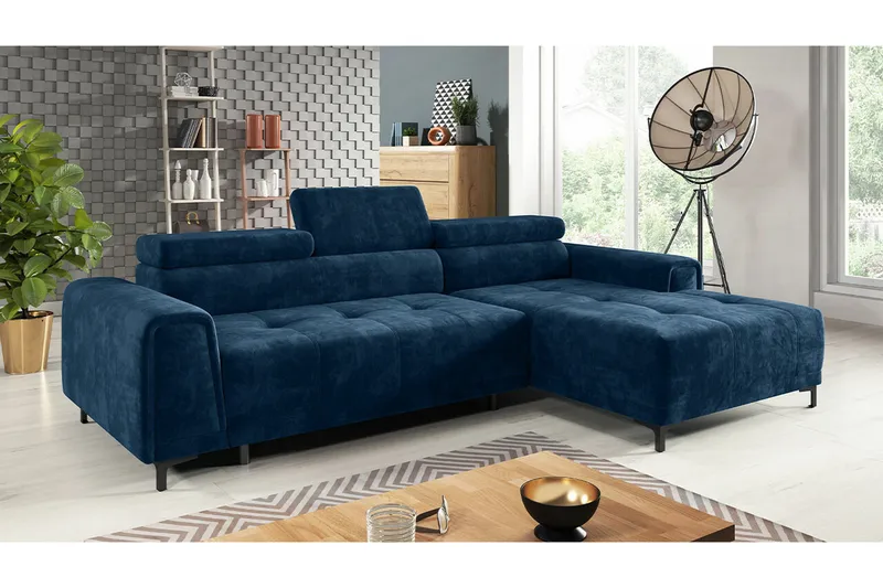 Rathkeale 3-sits Hörnbäddsoffa Dark blue - Möbler - Soffa - Bäddsoffa - Bäddsoffa divan