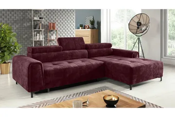 Rathkeale 3-sits Hörnbäddsoffa Dark purple - Möbler - Soffa - Bäddsoffa - Hörnbäddsoffa