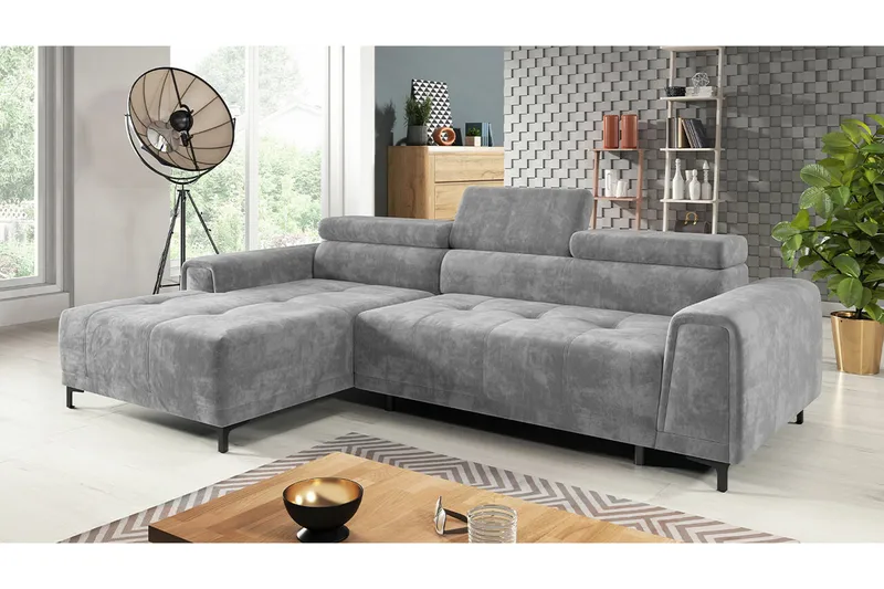 Rathkeale 3-sits Hörnbäddsoffa Ljusgrå - Möbler - Soffa - Bäddsoffa - Hörnbäddsoffa