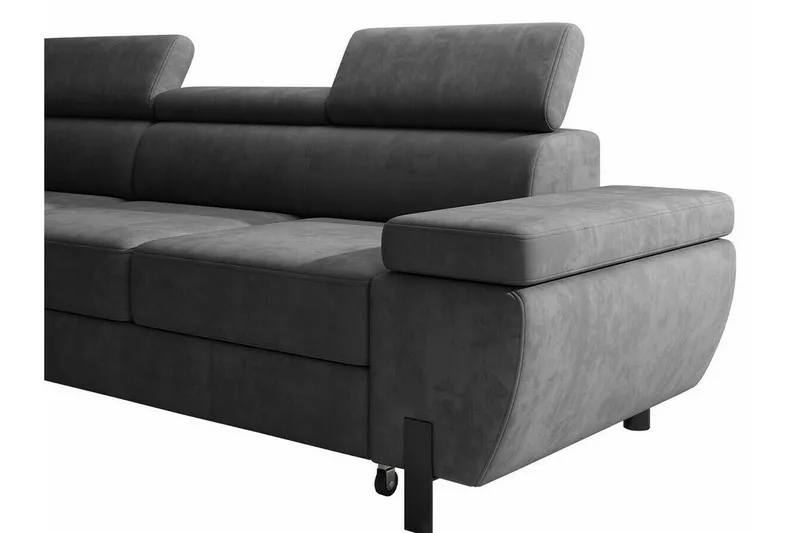 Rathkeale 4-sits Hörnbäddsoffa Dark grey - Möbler - Soffa - Bäddsoffa - Hörnbäddsoffa