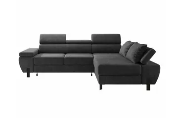 Rathkeale 4-sits Hörnbäddsoffa Dark grey - Möbler - Soffa - Bäddsoffa - Hörnbäddsoffa