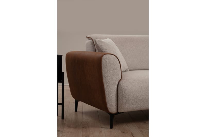 Rebelo Bäddsoffa med divan - Beige - Möbler - Soffa - Bäddsoffa - Hörnbäddsoffa