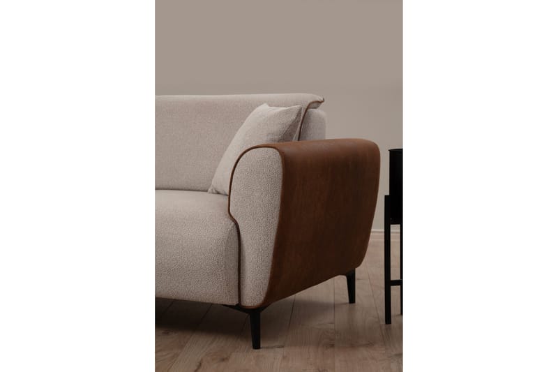 Rebelo Bäddsoffa med divan - Beige - Möbler - Soffa - Bäddsoffa - Hörnbäddsoffa
