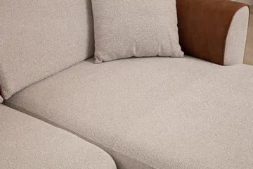 Rebelo Bäddsoffa med divan - Beige - Möbler - Soffa - Bäddsoffa - Hörnbäddsoffa