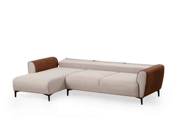 Rebelo Bäddsoffa med divan - Beige - Möbler - Soffa - Bäddsoffa - Hörnbäddsoffa